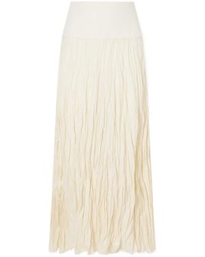 Johanna Ortiz Light And Sound Linen-Blend Jersey Maxi Skirt - White