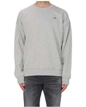 DIESEL Long-Sleeved Pullover Hoodie - Gray