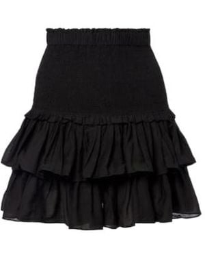 Isabel Marant Naomi Tiered Cotton-Blend Miniskirt - Black