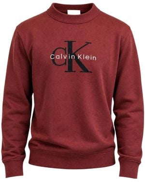 Calvin Klein Loose-Fitting Knit Top - Red