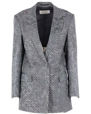 Dries Van Noten Patterned Single-Breasted Jacket - Grey