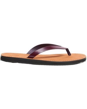 The Row City Leather Thong Sandals - Brown