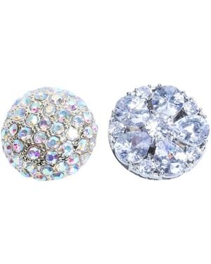 MM6 by Maison Margiela Embellished Round Earrings - White