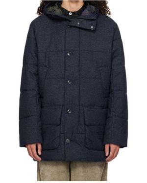Barbour Twill Cotton Down Jacket - Blue