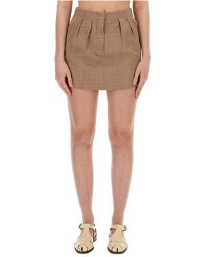 Alysi Pleated Mini Skirt - Multicolour
