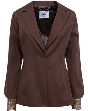 Blugirl Blumarine Lace-Trim Blazer - Brown