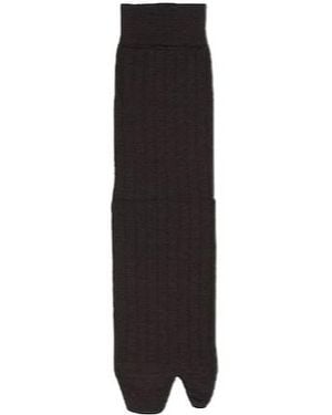 Maison Margiela Solidcolor Long Socks - Black
