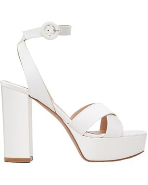 Gianvito Rossi Sabrina Cross-Strap High-Heeled Sandals - White