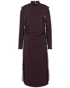 Maison Margiela Midi Dress With Gathered Detail - Purple