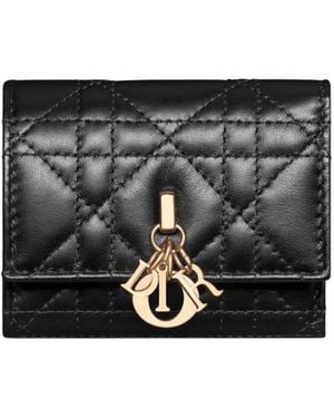 Dior Hibiscus L-Zip Wallet - Black