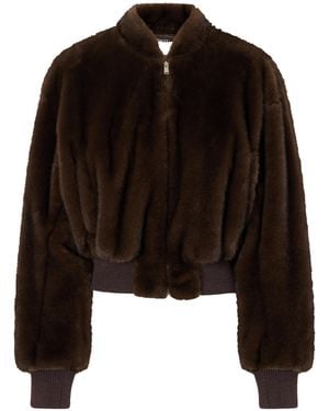 Stella McCartney Plush Bomber Jacket - Black