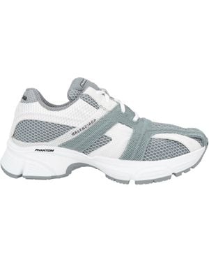 Balenciaga Two-Tone Mesh Spliced Trainers - White