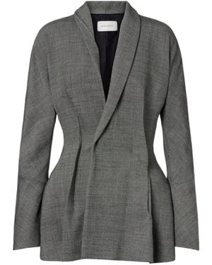 Magda Butrym Draped Wool-Blend Blazer - Black