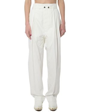 Bottega Veneta Belt Loop Casual Trousers - White