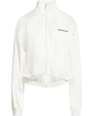 Balenciaga Solid-Colored Baseball Jacket - White