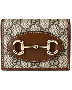 Gucci Horsebit 1955 Card Case Wallet - Metallic