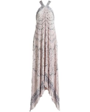 Alberta Ferretti Printed Long Gown With Open Back - Multicolour
