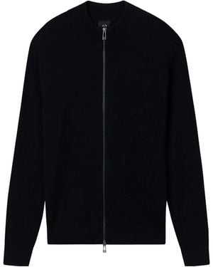 ARMANI EXCHANGE Zip-Up Cardigan - Blue