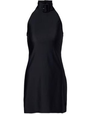 Courreges Buckle-Detail Jersey Minidress - Black