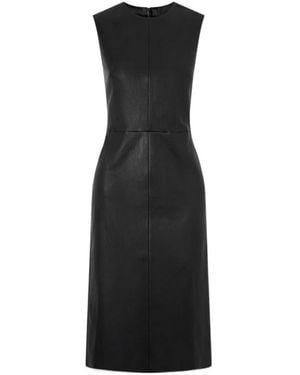 Stouls Leather Midi Dress - Black