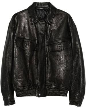 Salvatore Santoro Grainy Leather Jacket - Black