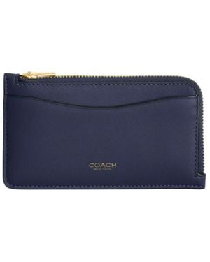COACH New York Zip Card Case - Blue