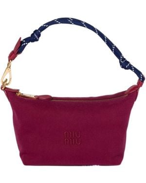 Miu Miu Gabardine Small Bag - Purple
