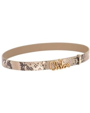 Chloé Logo-Plaque Belt - White