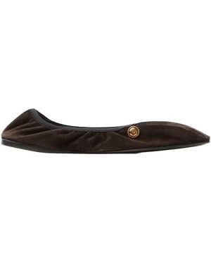 Versace Medallion-Detail Flat Shoes - Brown