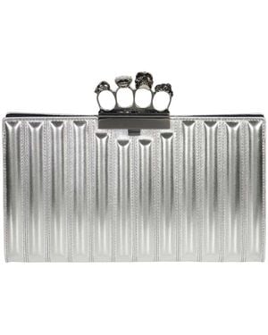 McQueen Logo Clutch - Grey