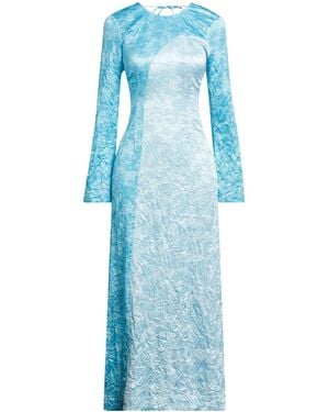 Ganni Color-Blocked Flared Skirt - Blue