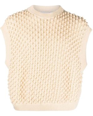 Bonsai Chunky-Knit Sleeveless Jumper - Natural