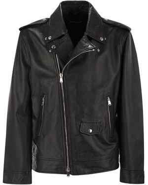 Dondup Nappa Biker Jacket - Black