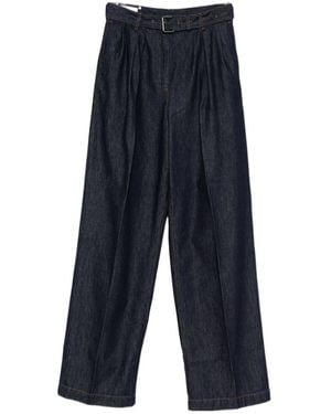 Dries Van Noten Buckle Casual Trousers - Blue