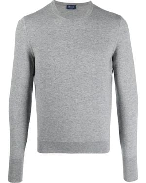 Drumohr Crew-Neck Knitted Sweater - Gray