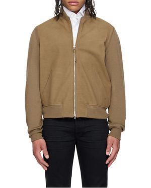 Tom Ford Panelled Zip-Up Jacket - Brown