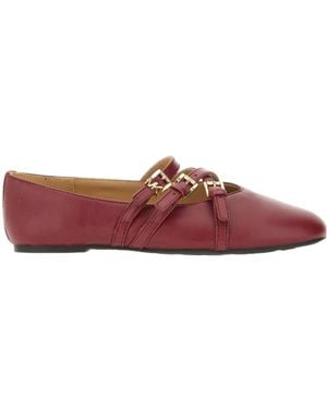 バレエシューズ Michael By Michael Kors Indy Flex Leather Ballerina Michael Kors Indy Flex Leather Mary Jane Ballet Flats