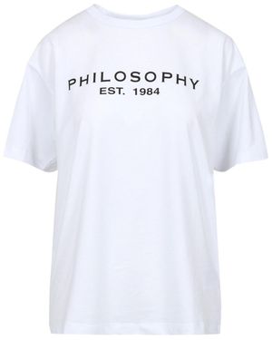 Philosophy Di Lorenzo Serafini Lettering Print T-Shirt - White