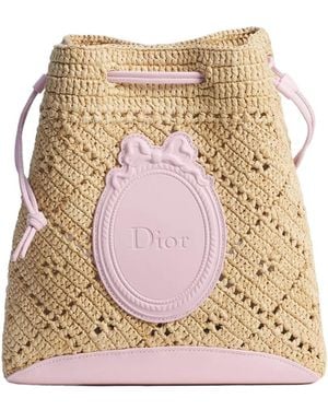 Dior Iviera Blooming Mini Bucket Bag - Natural