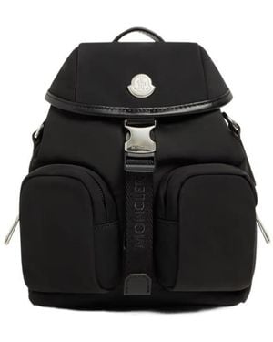 Moncler Trick Buckle Strapped Backpack - Black