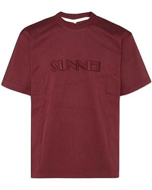 Sunnei Logo Short-Sleeved T-Shirt - Red