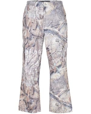 Represent Patterned Cargo Trousers - Grey