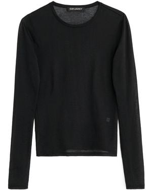 Our Legacy Super Slim Long-Sleeve Knitted Top - Black