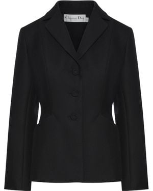 Dior Lapel Long-Sleeved Suit Coat - Black