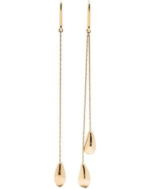 Isabel Marant Asymmetric Drop Chain Earrings - Metallic