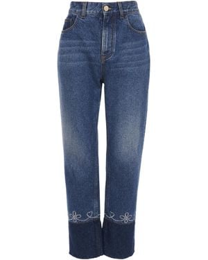 Chloé Chloé Masaya Cropped Straight-Leg Jeans - Blue