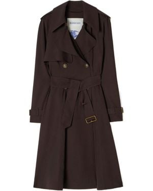 Burberry Long Wool Pembury Trench Coat - Brown