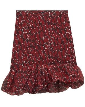 Saint Laurent Ruffled Mini Skirt - Red