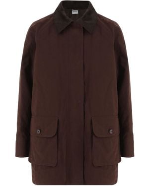 Aspesi Long-Sleeved Straight-Hem Coat - Brown
