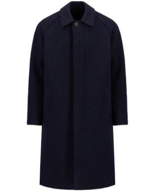 Harris Wharf London Single-Breasted Coat - Blue